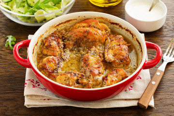 Roast rabbit in honey-mustard sauce