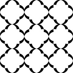 Black and white geometric seamless pattern, abstract background.