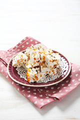 East sweets with pieces of almonds