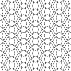 Black and white geometric seamless pattern with line.