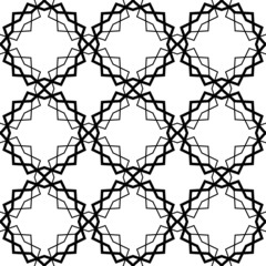Obraz premium Black and white geometric seamless pattern with line.
