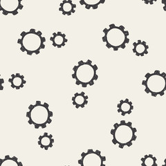 gear doodle seamless pattern background