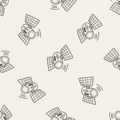 Doodle Satellites seamless pattern background