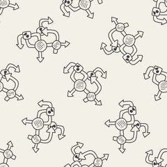 mobile medea link doodle seamless pattern background