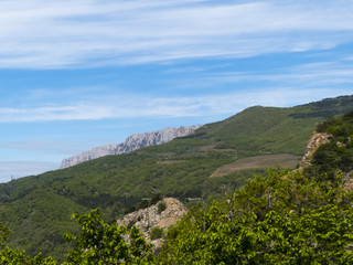 Fototapeta na wymiar Mountains in the afternoon
