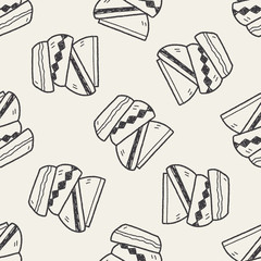 dishes doodle seamless pattern background