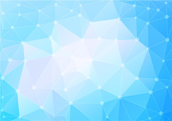 abstract polygon in blue tones background