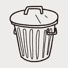 trash can doodle
