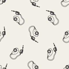 washing machine doodle seamless pattern background