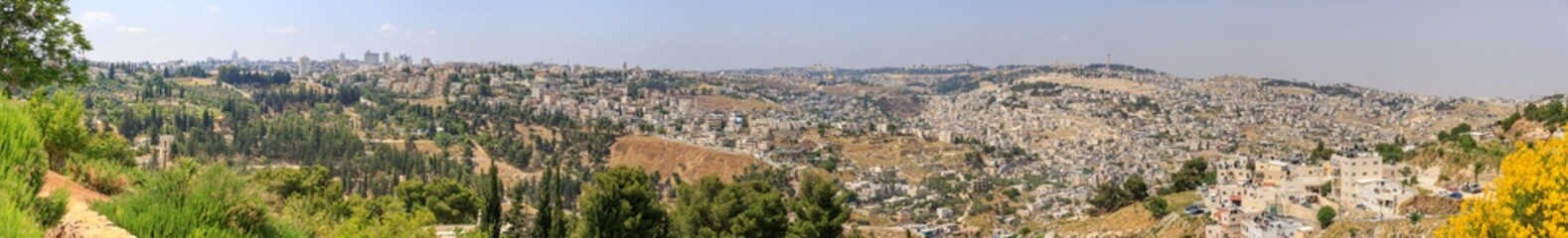 Obraz premium Very big wide panorama of Jerusalem
