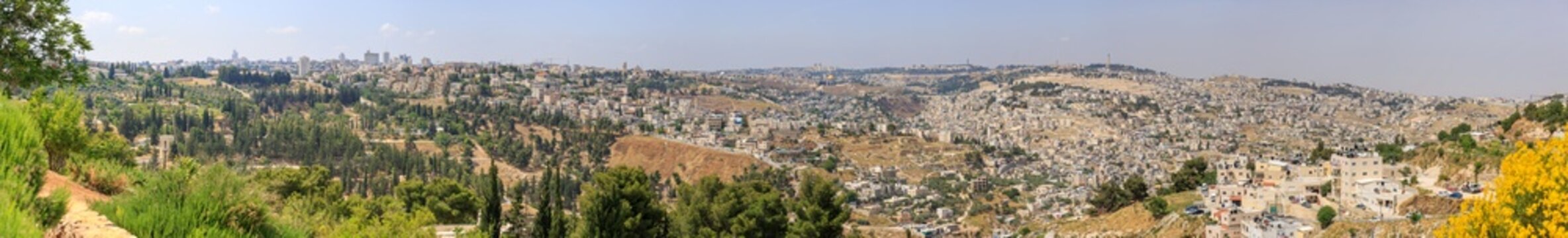 Very big wide panorama of Jerusalem