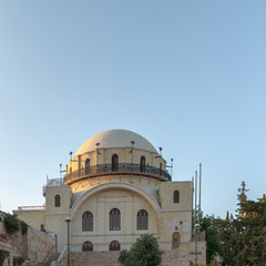 Synagogue with name Hurva in old city of Jerusalem