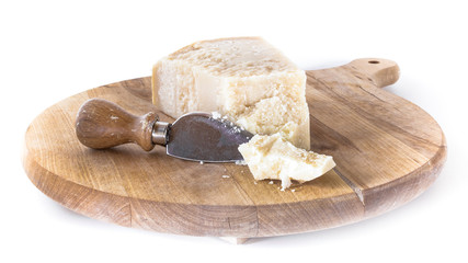 Cutting board with Parmesan