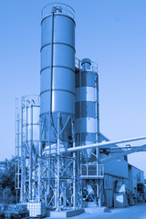 Some high towers toned in cold colors