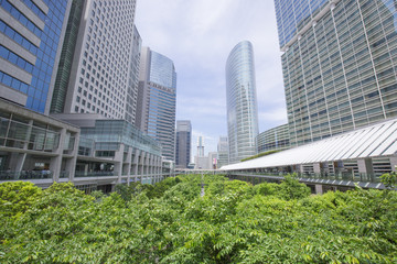 東京品川の高層オフィスビル街