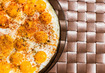 Quail egg omelette