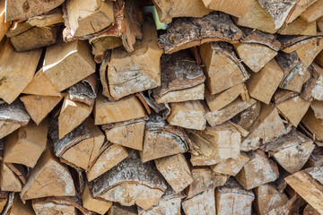 Firewood is any wooden material that is gathered and used for fuel.  Household plot. Dacha.