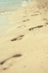 Footprints on the sand