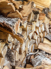 Firewood is any wooden material that is gathered and used for fuel.  Household plot. Dacha.