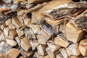 Firewood is any wooden material that is gathered and used for fuel.  Household plot. Dacha.