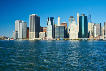Fototapeta na wymiar Lower Manhattan skyline view from Brooklyn