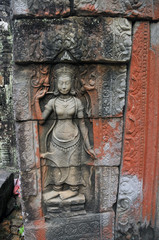 Bas-relief of  Apsara, Cambodia