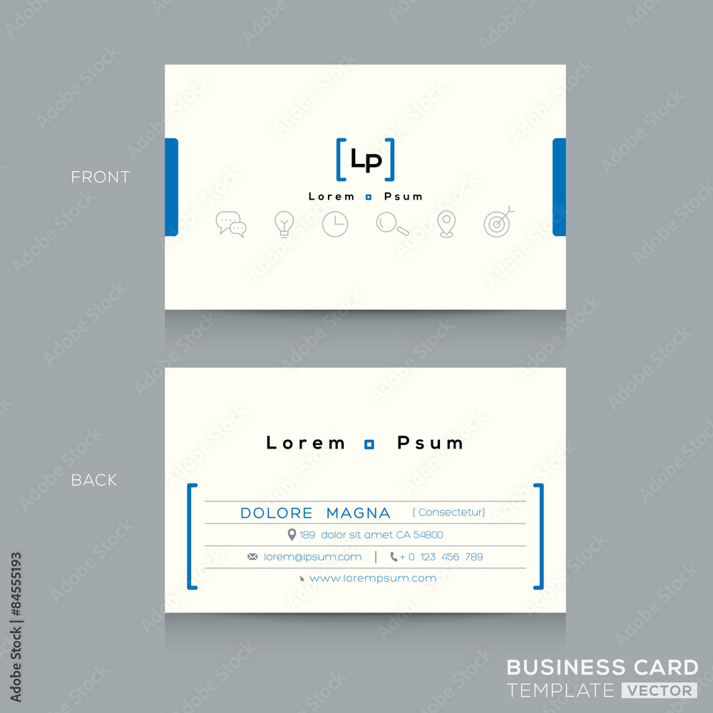 Canvas Prints minimal clean design business card template