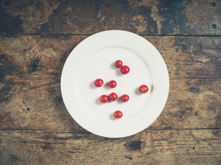 Plate with cherry tomatoes