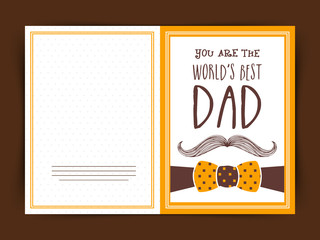 Happy Father's Day celebration greeting card design.