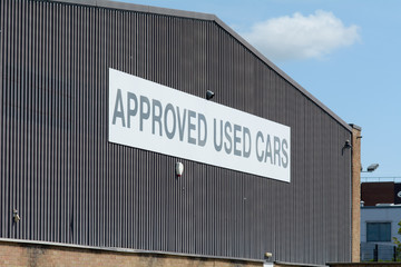 Approved Used Cars sign