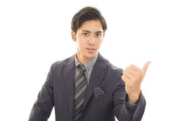 ガッツポーズのビジネスマン