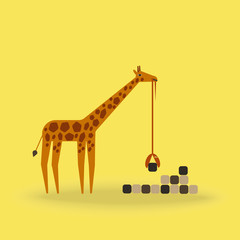 abstract giraffe and snake building construction