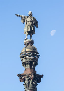 Columbus Monument, Barcelona, Spain. The Columbus Monument is a 60 m (197 ft) tall monument to Christopher Columbus at the lower
end of La Rambla, Barcelona, Catalonia, Spain.