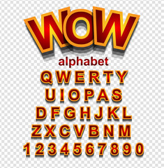 Obraz premium Colorful Funny Simple Font for Cartoon project, Child event poster