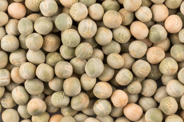 Whole dried green peas full frame