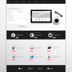 Modern Clean Website Template Eps 10 Vector