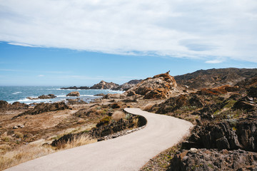 Mediterranean coastline landscape