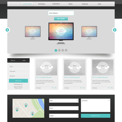 Modern Clean Website Template Eps 10 Vector 