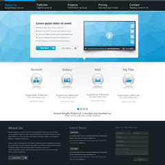 Modern Website template in editable vector format 