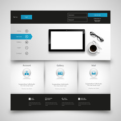 Business Website Template Vector eps 10