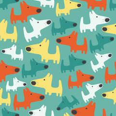 seamless pattern with dogs
