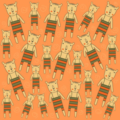seamless pattern with bears