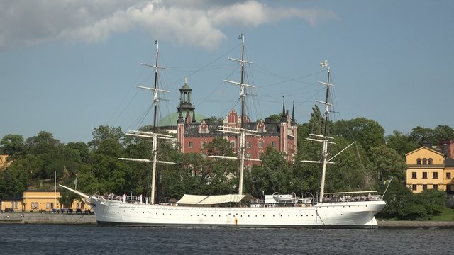 sailing ship in stockholm  sweden