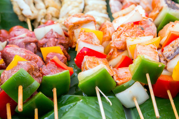 Grill cooking vegetable.