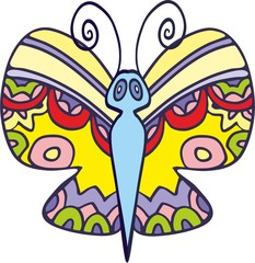 векторная яркая бабочка 5