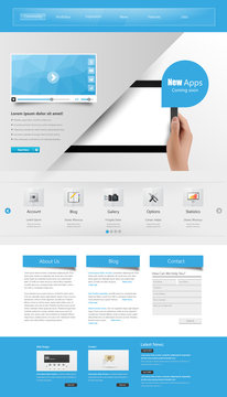Website Template for Your Business. Vector