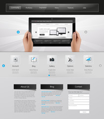 Website Template for Your Business. Vector 