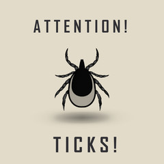 vector image of a tick - ticks stop sign