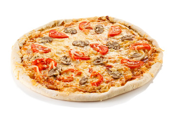 Pizza on white background 