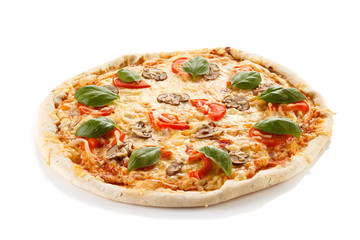 Pizza on white background 